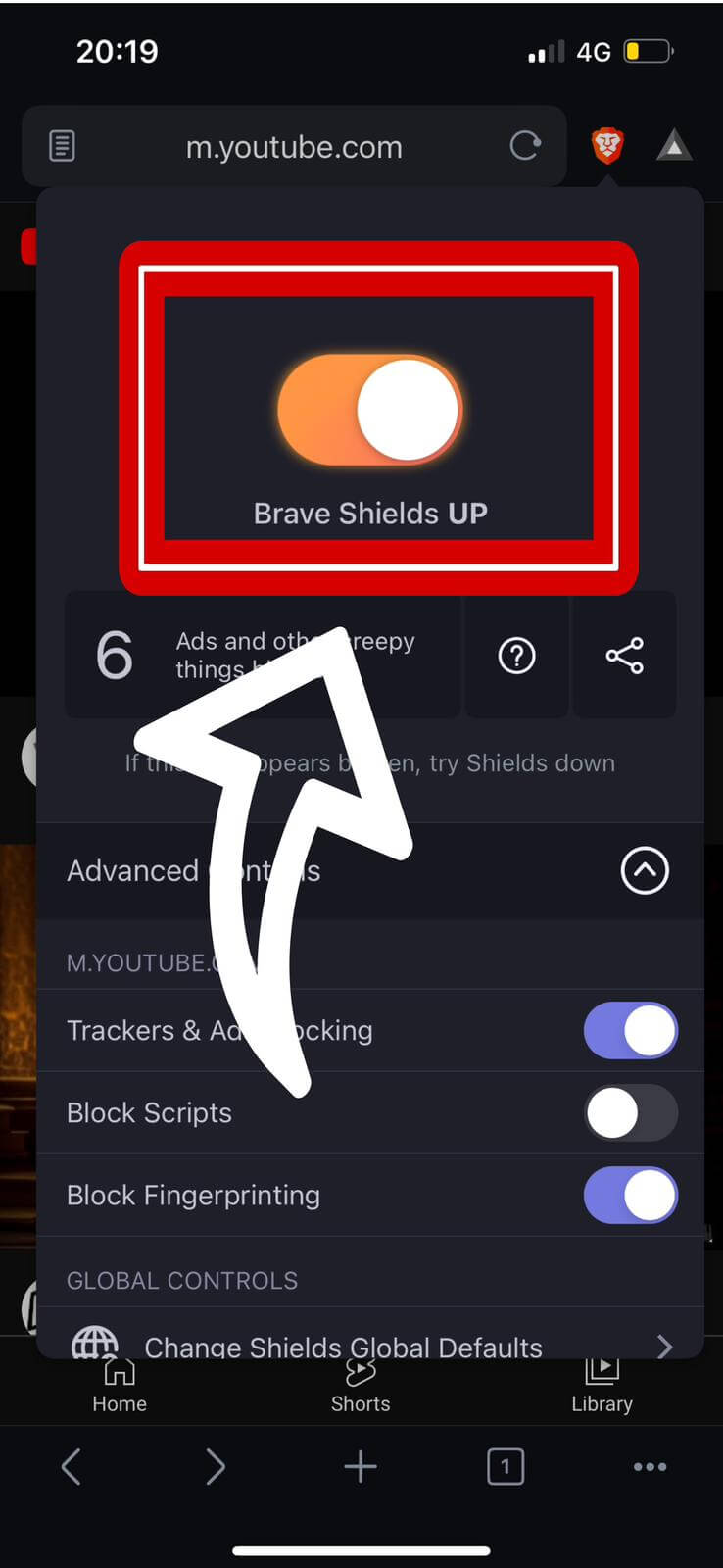 Brave Shields UP Activated