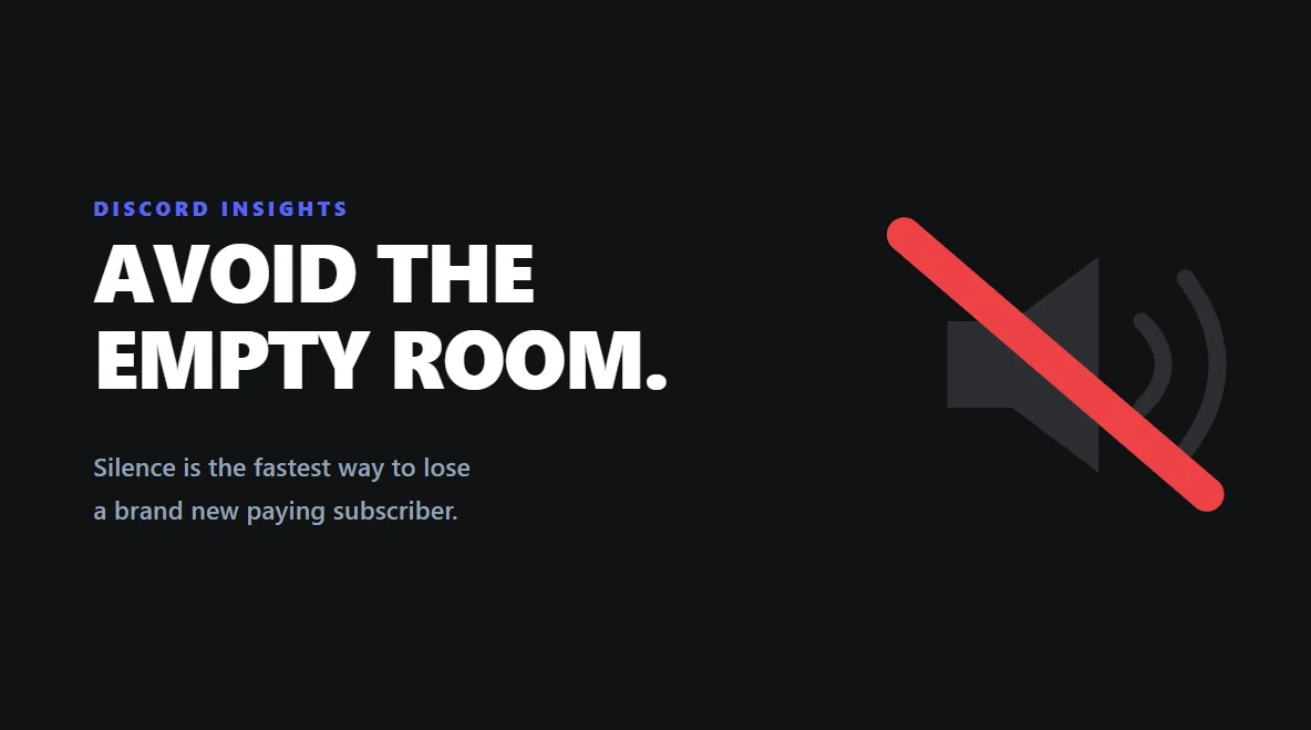 Flat vector design representing the silent signals that push new Discord subscribers to cancel.