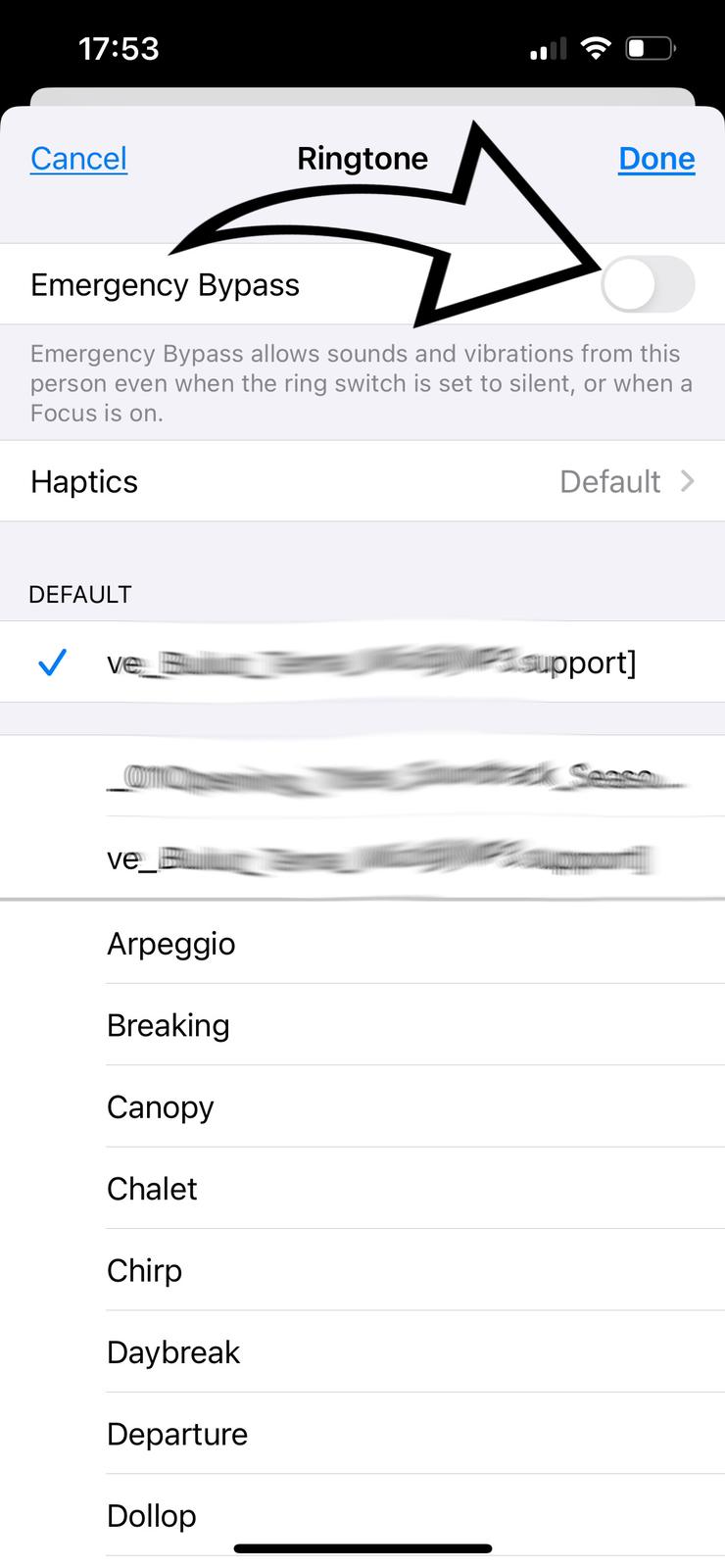 Setting Emergency Bypass