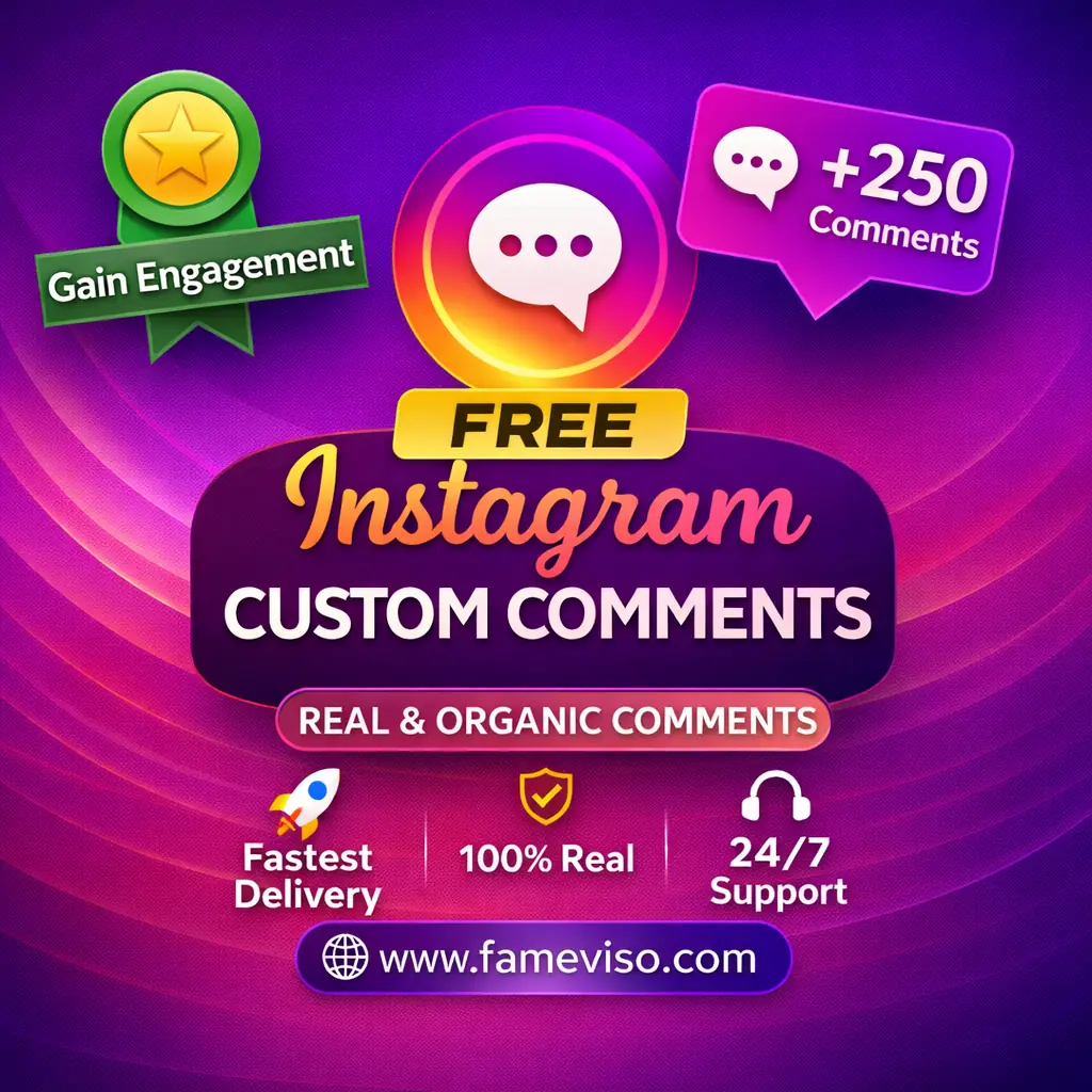 Free Free Custom Instagram Comments trial by FameViso