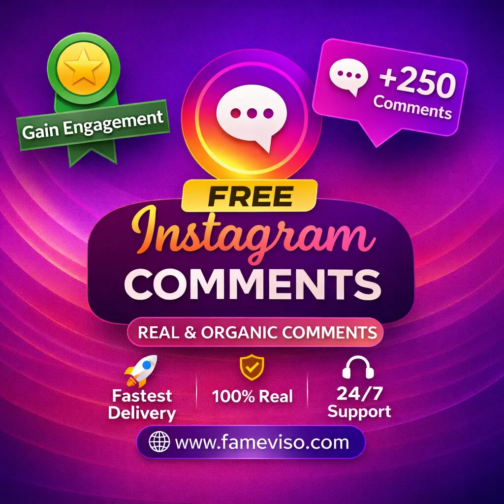 Free Instagram Comments trial by FameViso