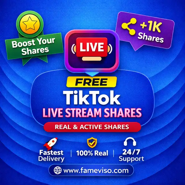 Free Tiktok Live Stream Shares trial by FameViso
