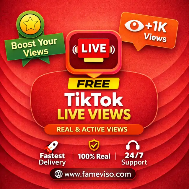 Free TikTok Live Views trial by FameViso