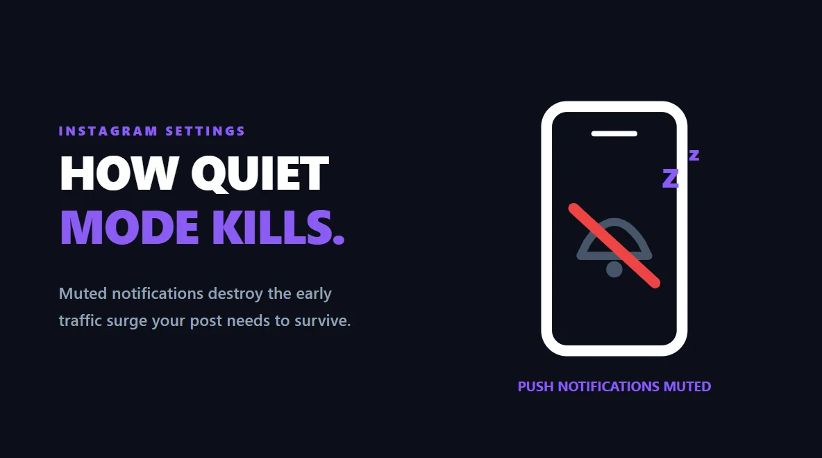 Glowing aura graphic representing the suppression of notifications by Instagram Quiet Mode.