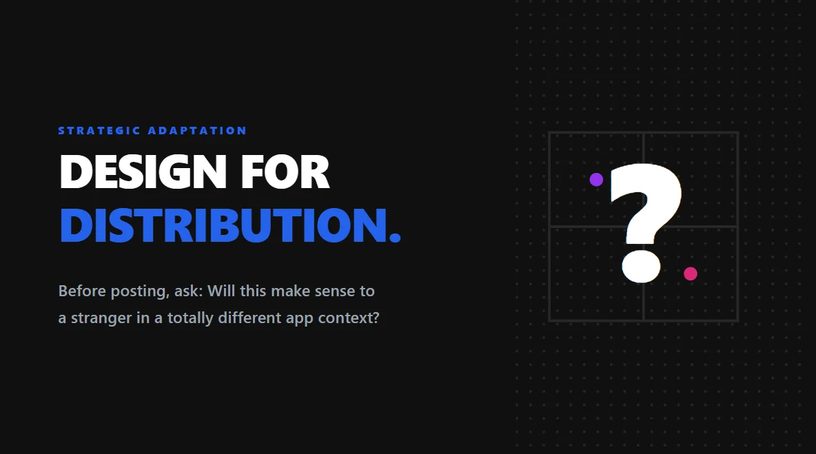 A massive question mark intersecting with a network graph, representing strategy adaptation.