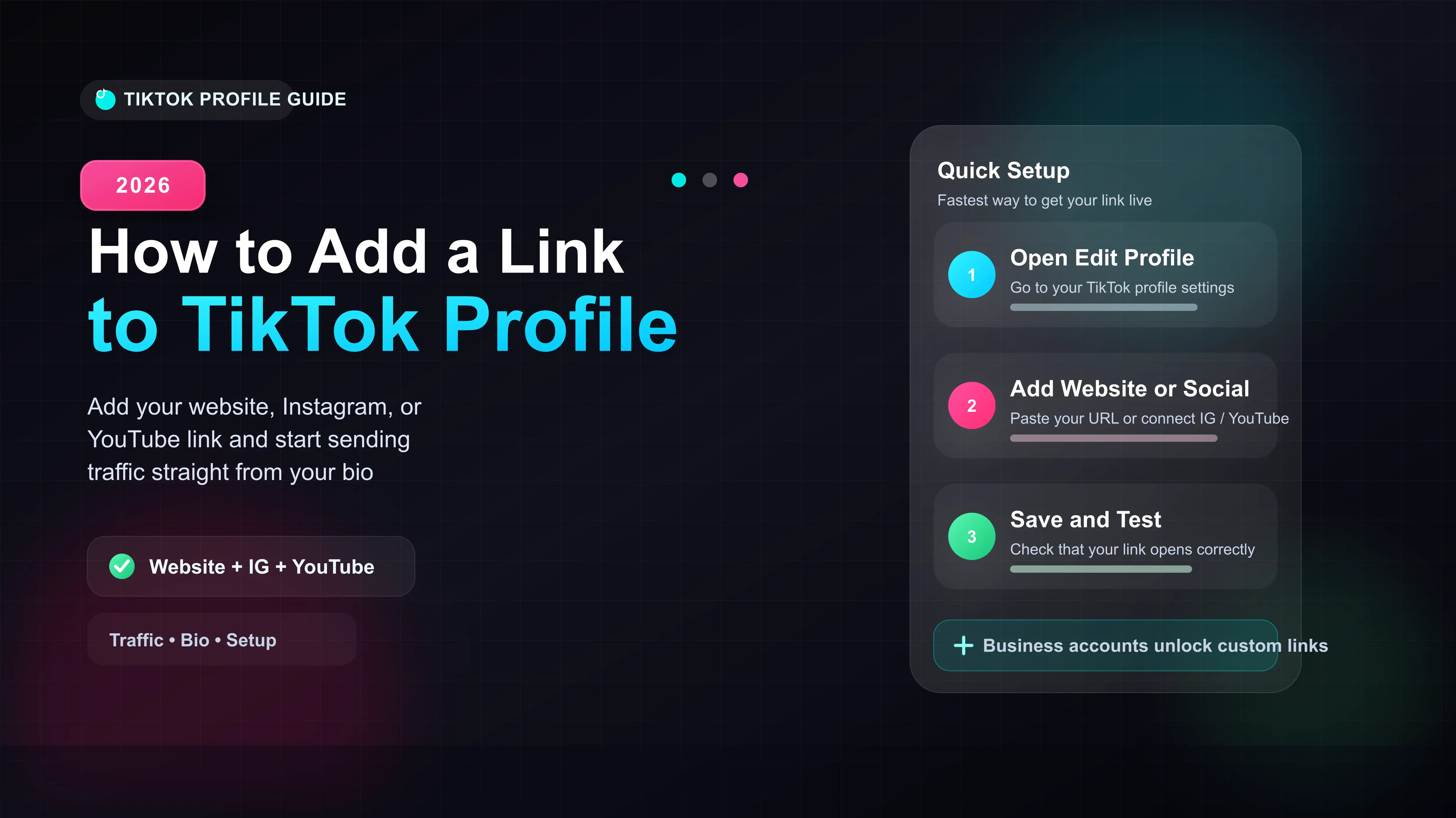 How to Add a Link to Your TikTok Profile (Website, IG & YouTube)
