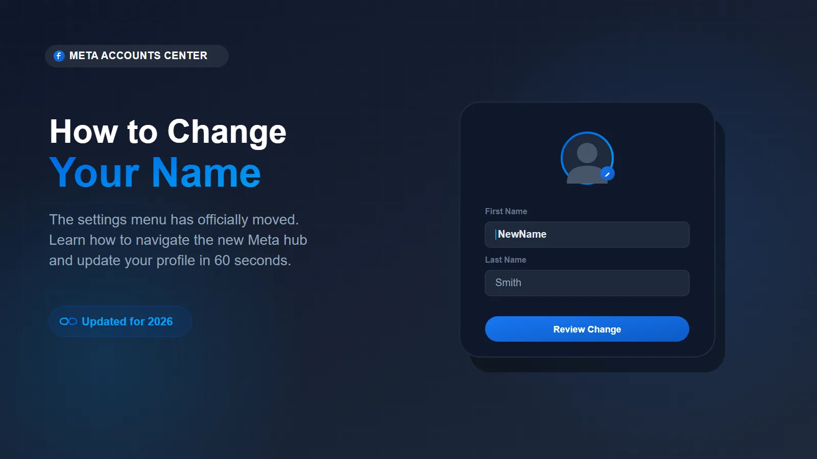 How to Change Your Facebook Name (Updated Meta Accounts Center)
