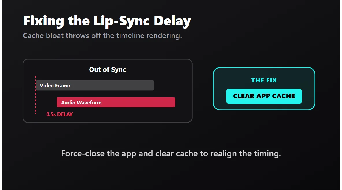 How to fix TikTok draft lip-sync delay