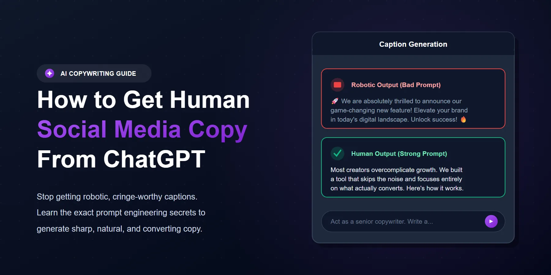 How to Get Human Social Media Copy From ChatGPT (2026)