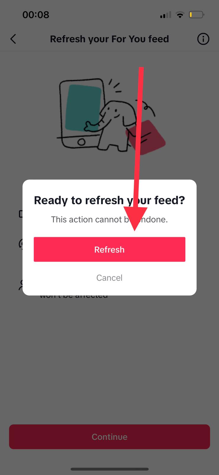 How to Refresh and Reset Your TikTok Explore Page step 7