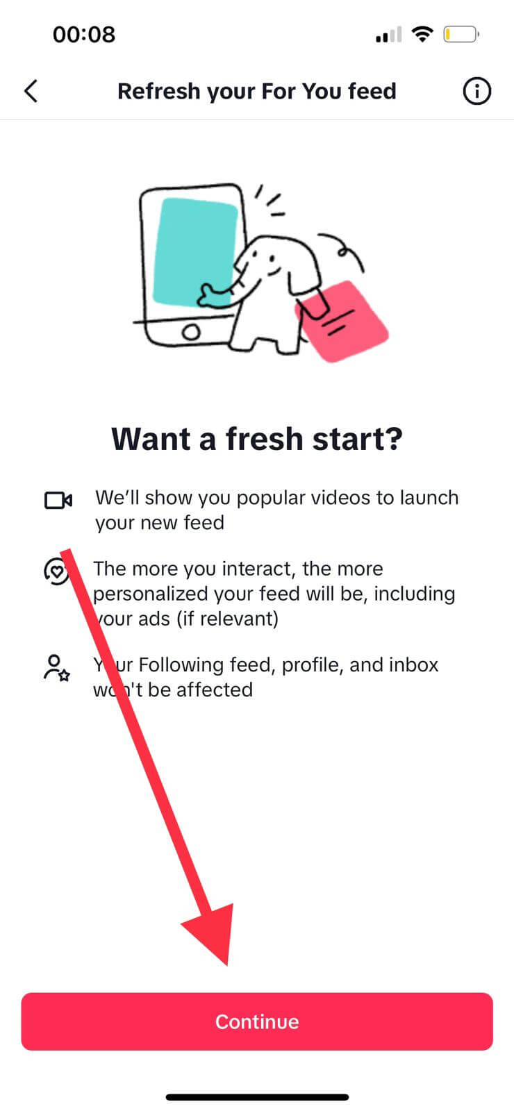 How to Refresh and Reset Your TikTok Explore Page step 6
