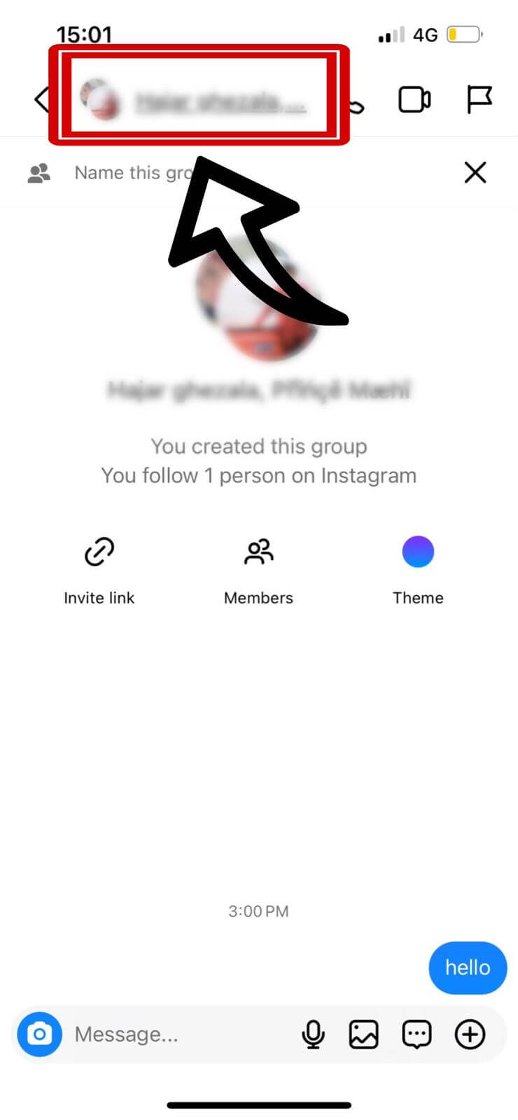 Accessing group chat details on Instagram
