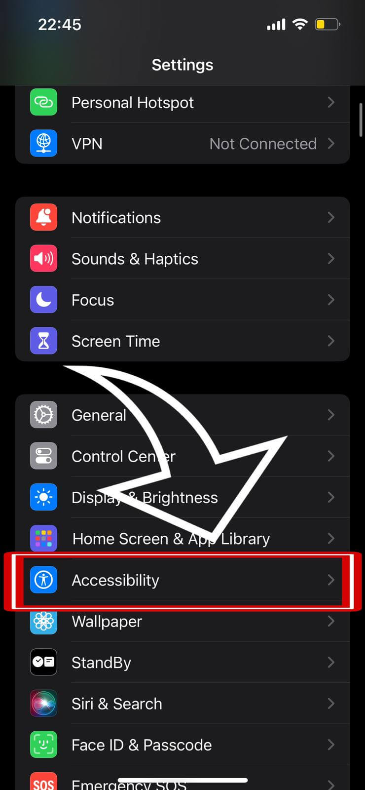 Accessibility Option
