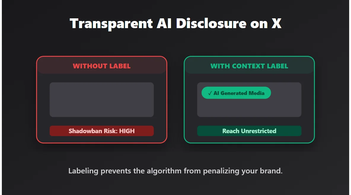Label AI context when content could be misunderstood