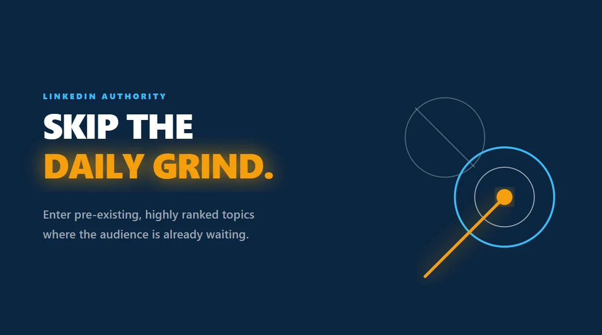 Elegant contour lines showing how to bypass the daily posting grind on LinkedIn.