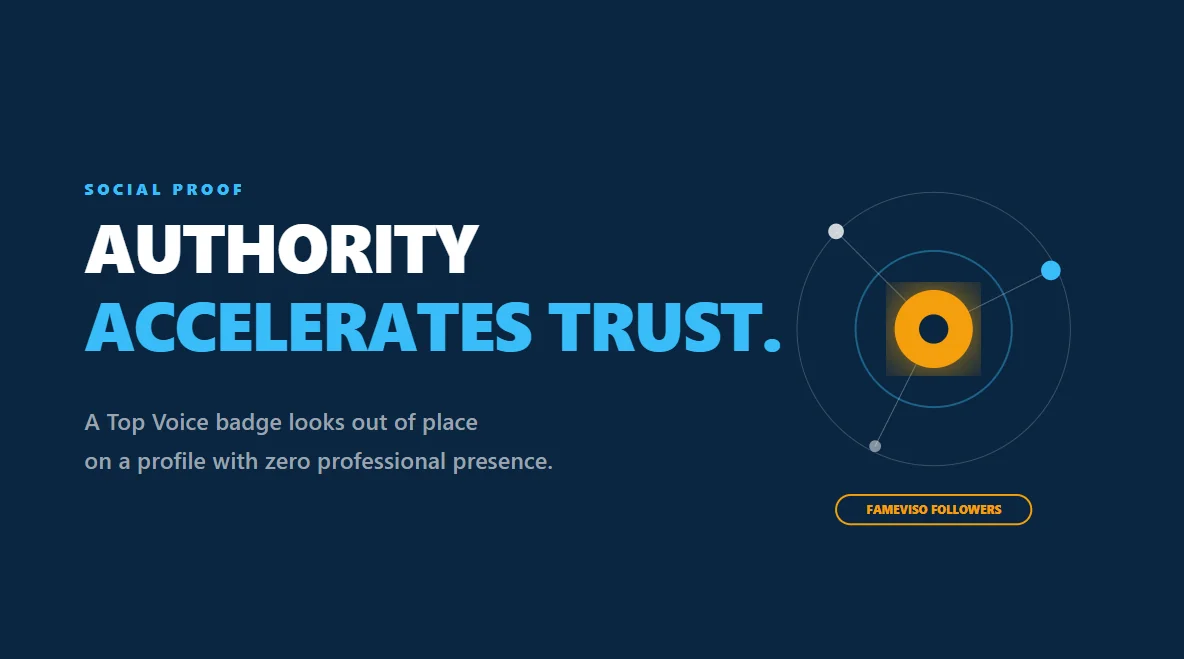 Network node vector art showing how social proof and follower count enhance LinkedIn authority.