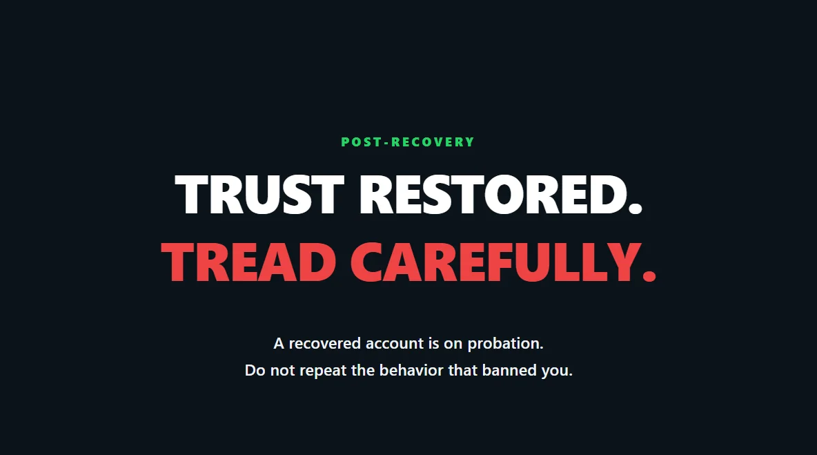 Deep green graphic illustrating the restoration of algorithmic trust after recovering a blocked WhatsApp number.
