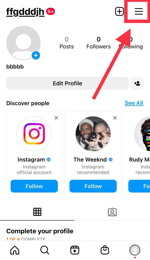 Instagram Your Activity Menu