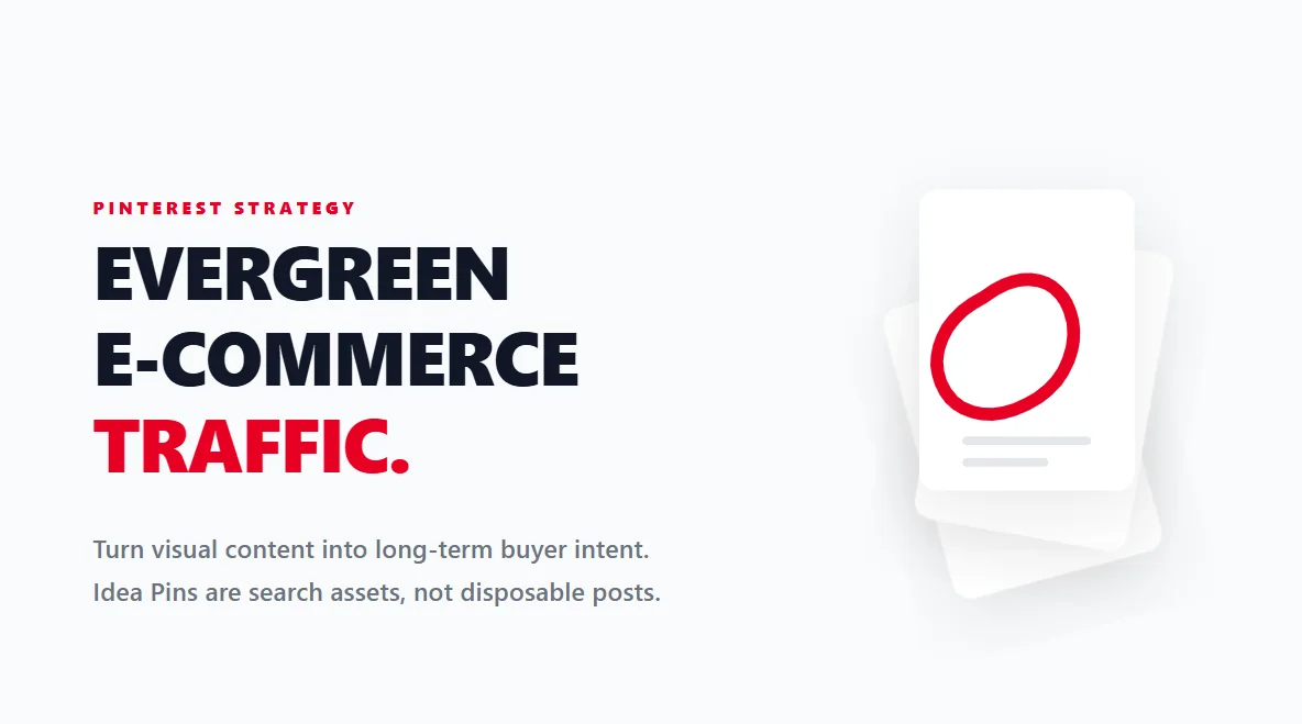 Pinterest Idea Pins for Evergreen E-Commerce Traffic