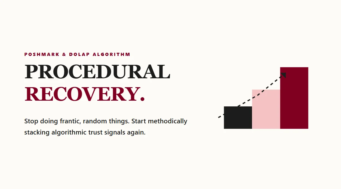 Elegant geometric staircase showing the procedural, step-by-step recovery of organic sales.