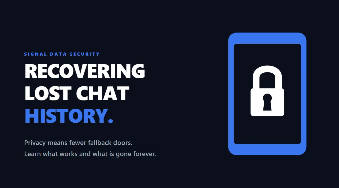 Recovering Lost Signal Chats: What Still Works in 2026