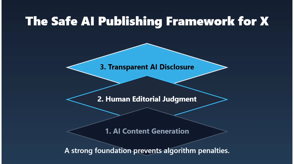 Safer publishing framework for AI-assisted content on X