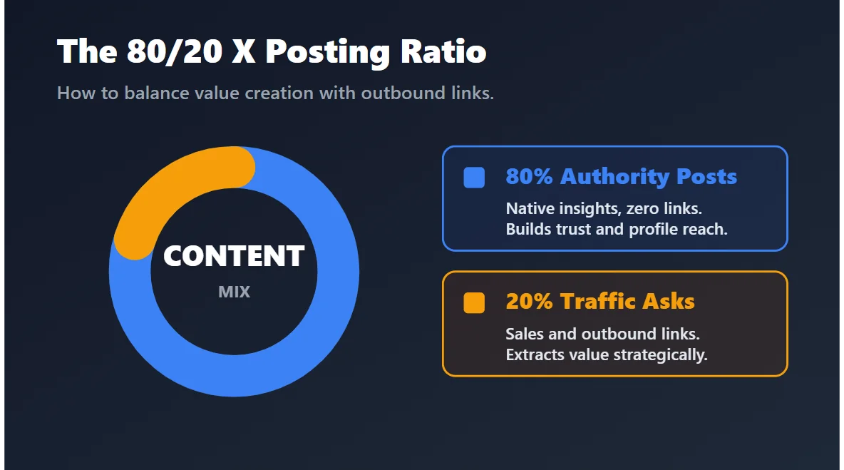 Separate traffic posts from authority posts on X