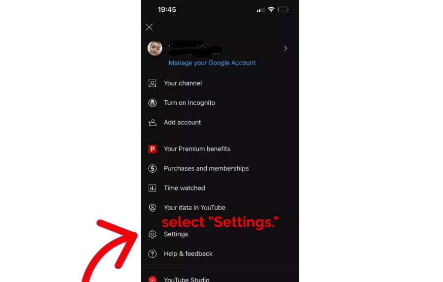 setting screen