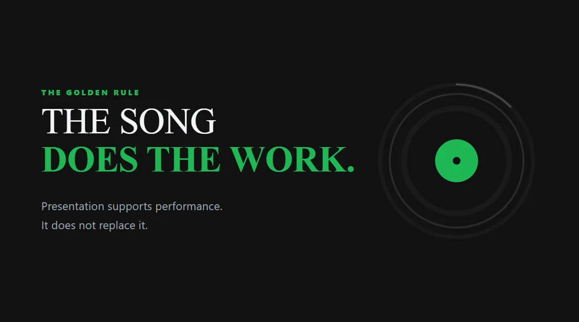 Elegant monolithic group emblem representing the golden rule of Spotify algorithm growth.