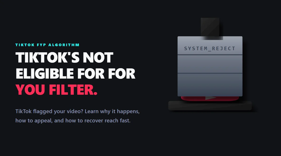 TikTok's Not Eligible for For You Filter: How to Recover Fast