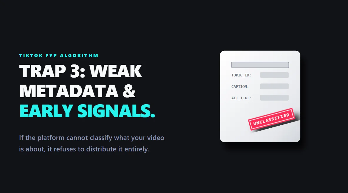 A clean, matte white folder missing critical data labels, causing it to be rejected by the system.