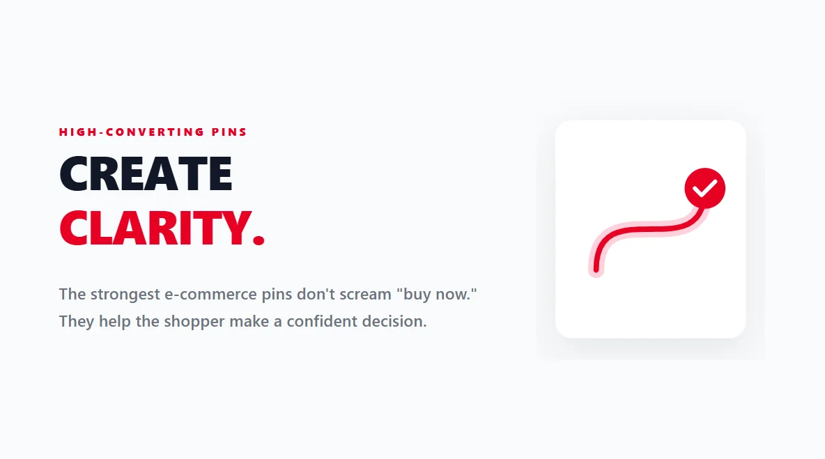 Soft floating cards depicting the journey from inspiration to a clear purchasing decision.