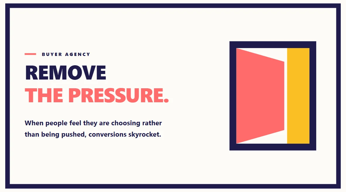 Abstract shapes unlocking a gate, showing how honesty opens the path to higher conversions.