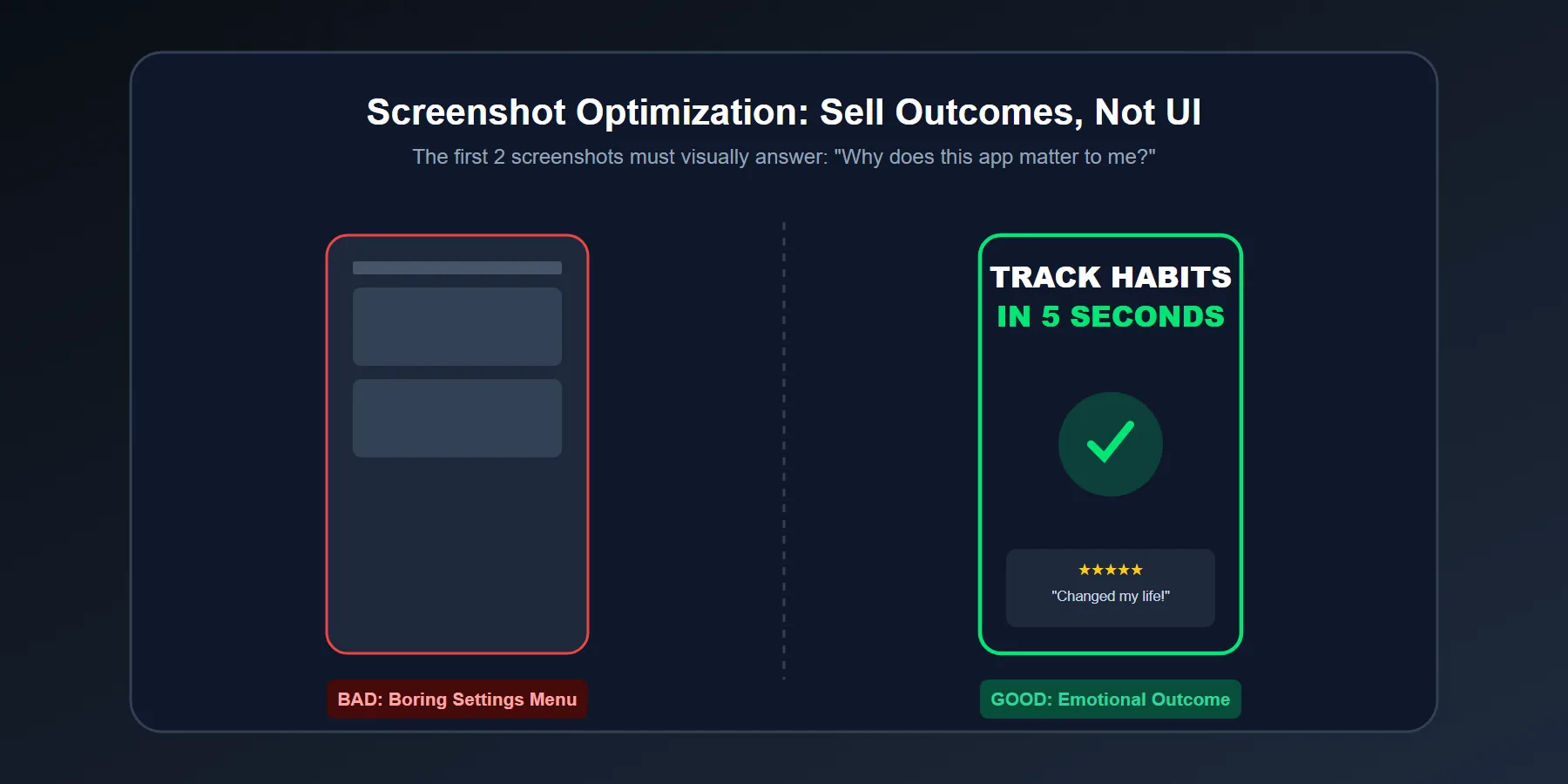 Guide to designing high converting Google Play app screenshots based on user benefits