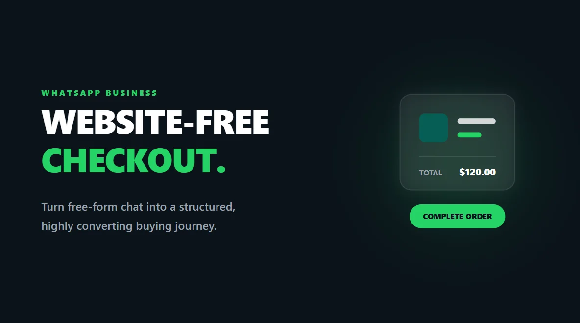 WhatsApp Business Flows for Website-Free Checkout