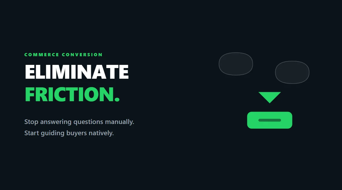 Floating UI components illustrating how WhatsApp Flows eliminate checkout friction.