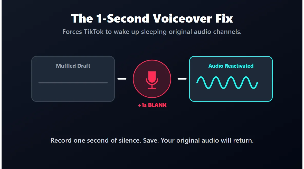 Why a blank voiceover can fix broken original TikTok audio