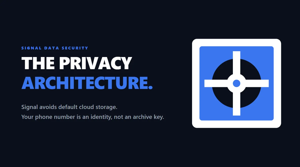 Giant solid vault vector demonstrating the impenetrable nature of Signal encryption.