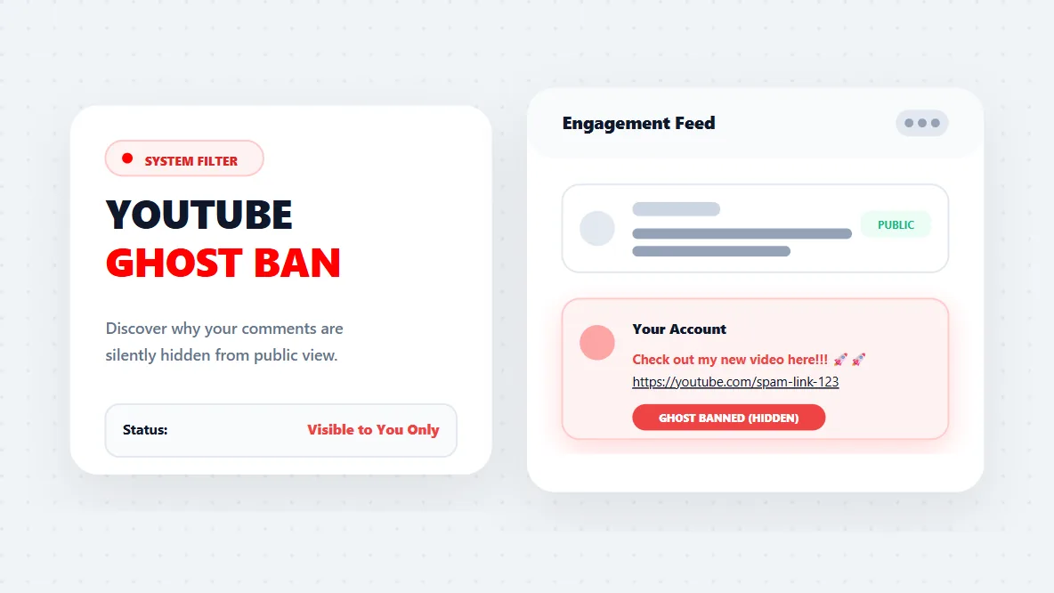 Why YouTube Comments Disappear: The Ghost Ban Filter
