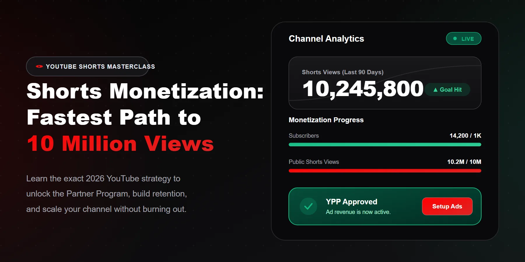 YouTube Shorts Monetization in 2026: Fastest Path to 10M Views