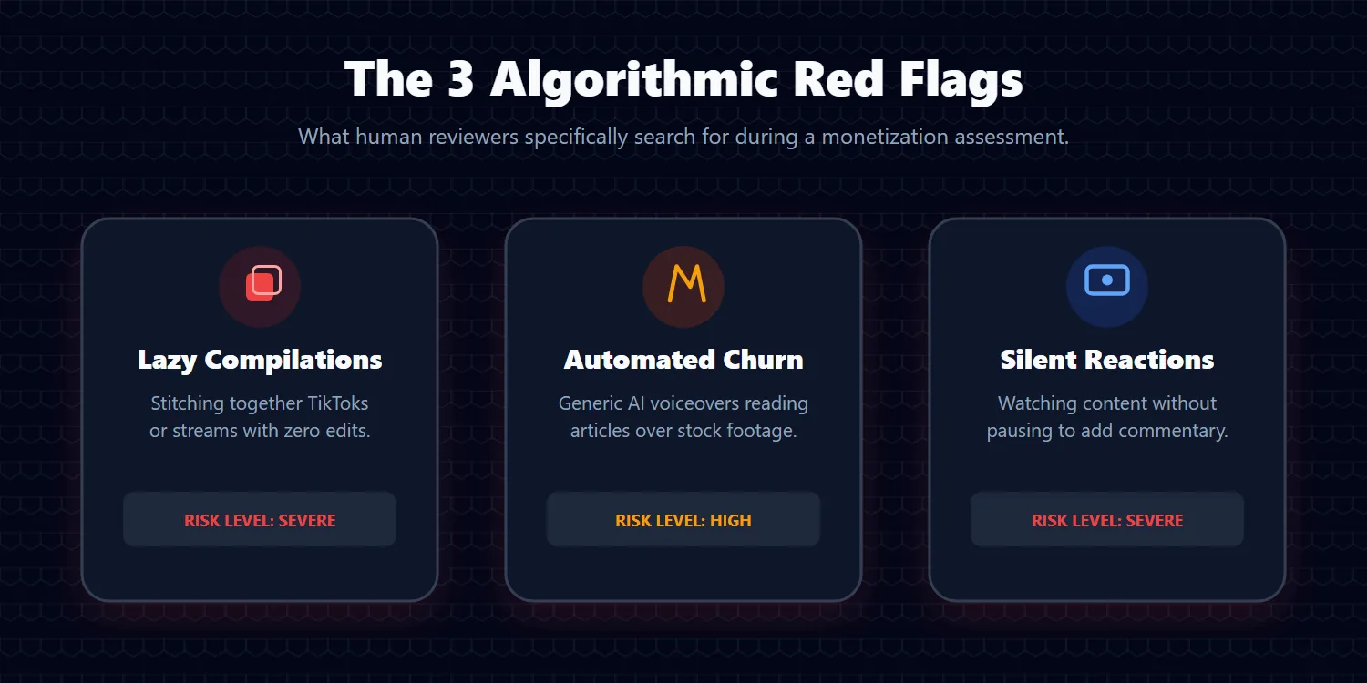 The top 3 algorithmic red flags causing YouTube demonetization